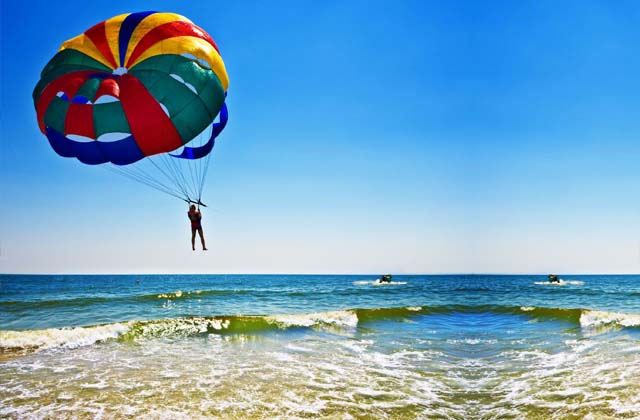 Enjoy Parasailing at beach